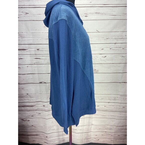 DG2 Diane Gilman Stretch Twill‎ Knit Denim Jacket Hoodie MIDTONE Size XL - Picture 2 of 11